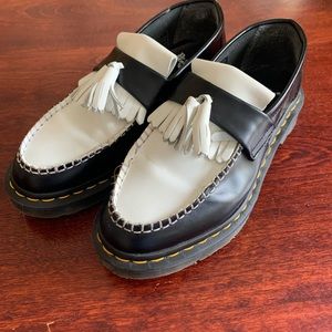 Dr Martens Black & White Adrian Loafers